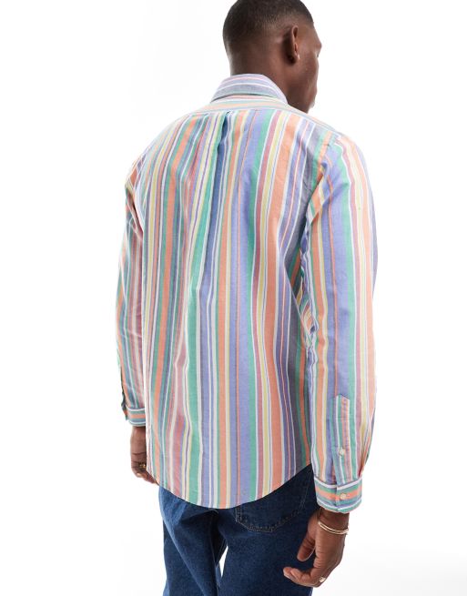 Ralph lauren multi stripe shirt best sale