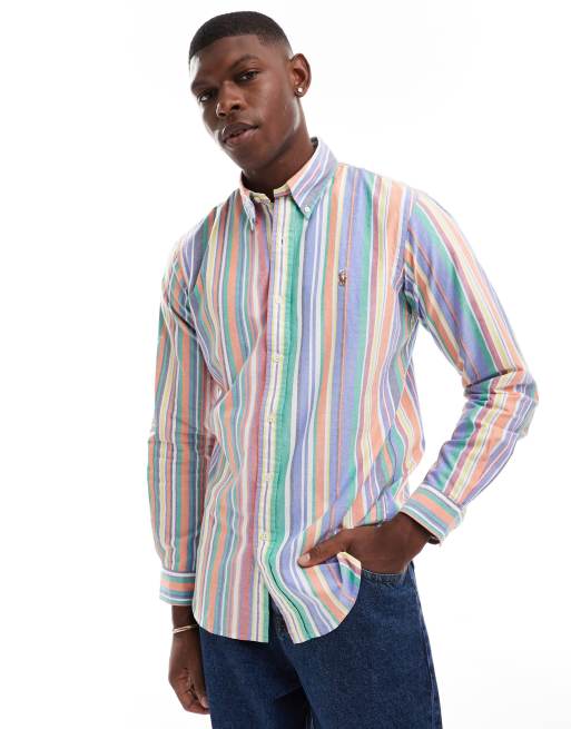 Polo ralph lauren multi stripe oxford shirt on sale