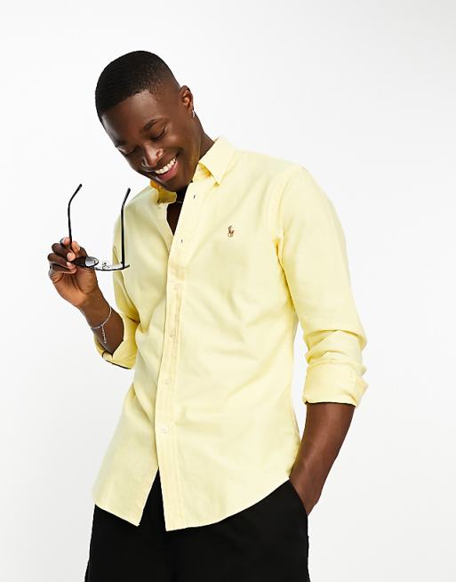 polo ralph lauren dress shirts Men's Garment-Dyed Oxford Shirt - White Size 15 Polo Ralph Lauren Men's Pinpoint