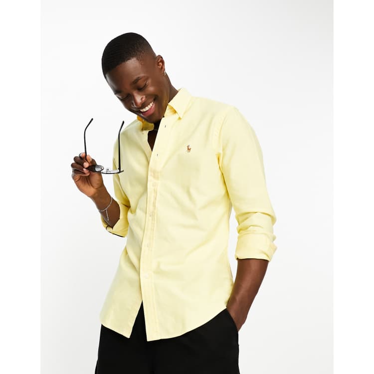 ralph lauren yellow oxford shirt