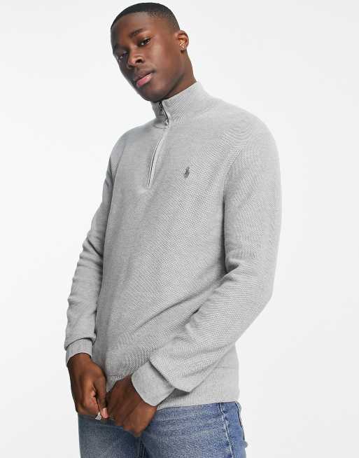 Polo ralph lauren half hot sale zip cotton knit jumper