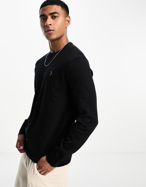 Ralph lauren black store jumper mens