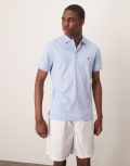 [Polo Ralph Lauren] Polo Ralph Lauren icon logo pima cotton polo shirt in light blue XL Light Blue