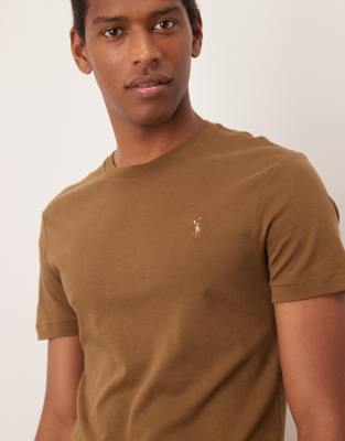 Polo Ralph Lauren Polo Ralph Lauren icon logo pima cotton t-shirt in brown