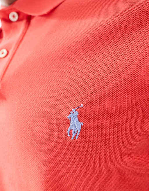 Polo Ralph Lauren icon logo pique polo slim fit in red