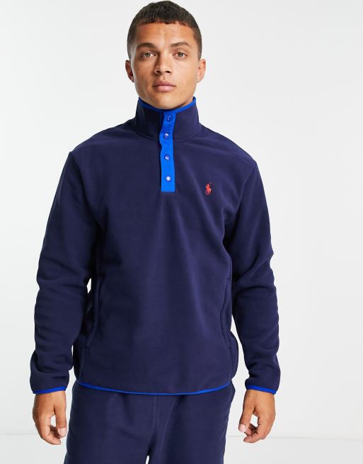 Polo ralph lauren polar fleece half zip on sale sweat