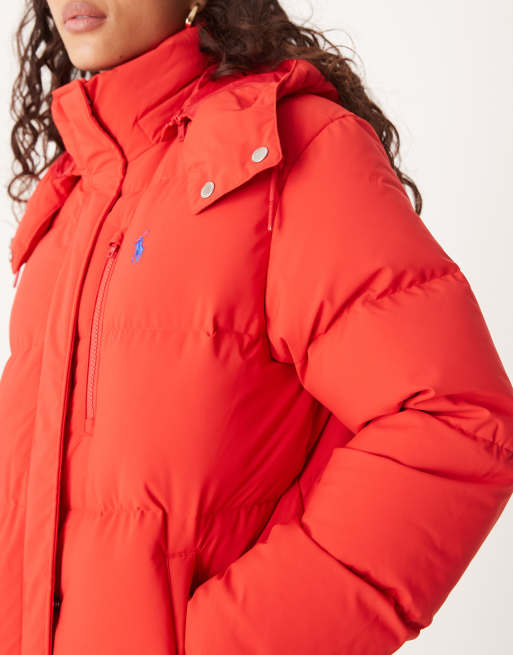 Polo Ralph Lauren icon logo puffer jacket in red, 4 of 4