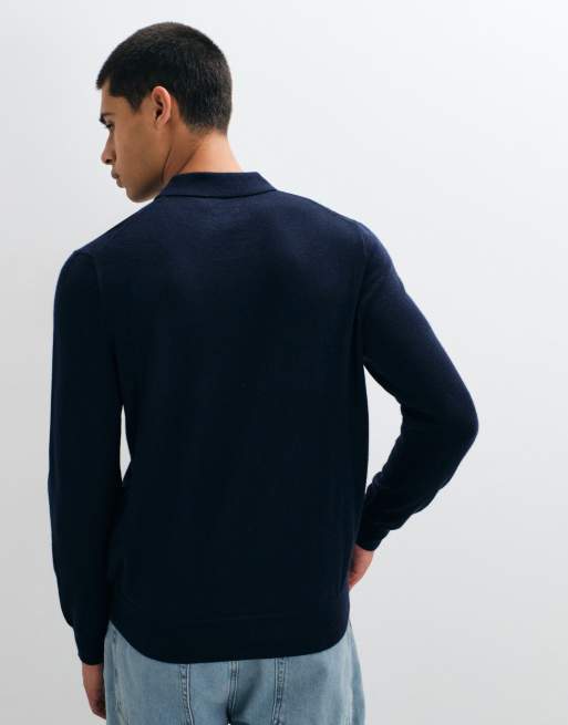 Polo Ralph Lauren Icon-Logo-Pullover aus Merinowolle in Marineblau, 5 von 5