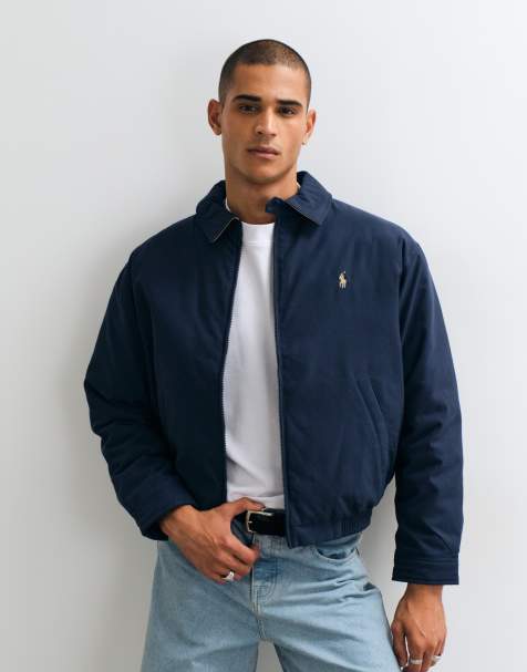 Polo Ralph Lauren icon logo quiltad harrington-jacka i navy - view 1
