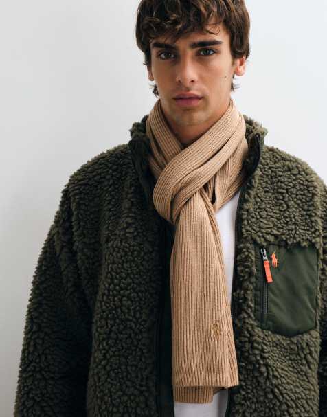 Polo Ralph Lauren icon logo scarf in beige - view 1
