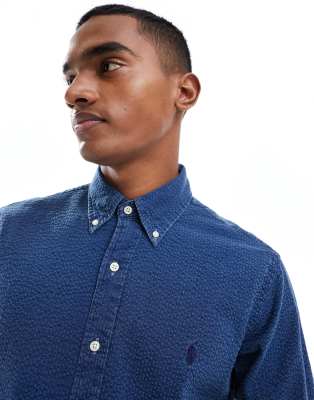トップス POLO RALPH LAUREN INDIGO SEERSUCKER BD Polo Ralph Lauren CUSTOM FIT SEERSUCKER SHIRT - Shirt - dark