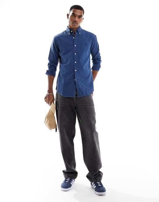 トップス POLO RALPH LAUREN INDIGO SEERSUCKER BD Polo Ralph Lauren CUSTOM FIT SEERSUCKER SHIRT - Shirt - dark