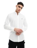 [Polo Ralph Lauren] Polo Ralph Lauren icon logo seersucker shirt in white M white