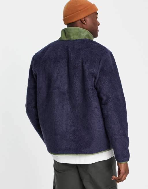 Logo sherpa fleece jacket