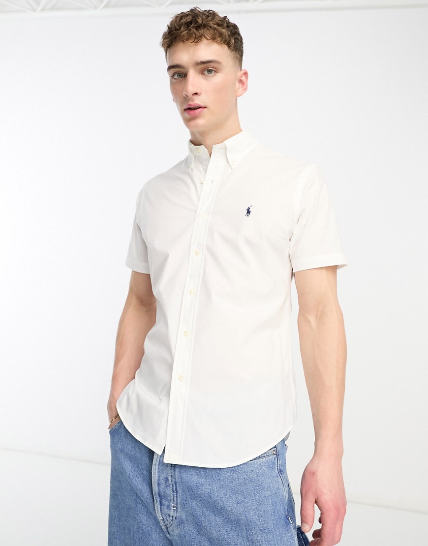 Polo Ralph Lauren Short-sleeve Cotton Shirt In White