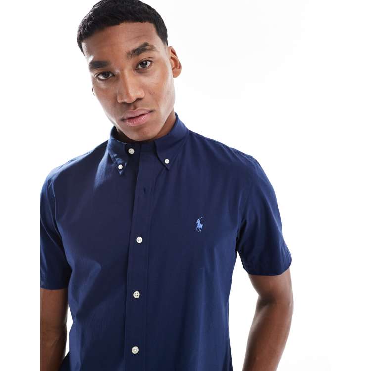 ★★POLO RALPH LAUREN★★ Custom fit short sleeve poplin shi Genuine Polo Ralph Lauren Custom Fit Short Sleeve Poplin