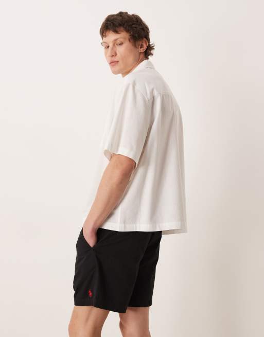 Polo Ralph Lauren icon logo shorts in black, 3 of 5