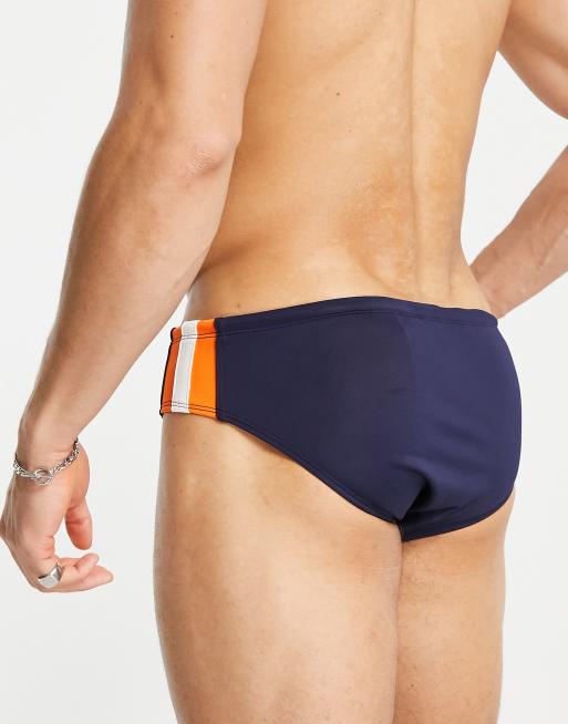 Polo Ralph Lauren icon logo side stripe swim briefs in navy, 2 of 4