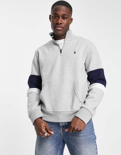 Ralph lauren grey half on sale zip