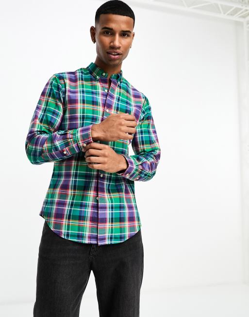 Ralph lauren green check shirt best sale