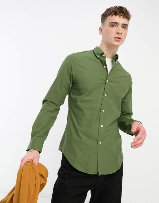 Army green clearance ralph lauren shirt