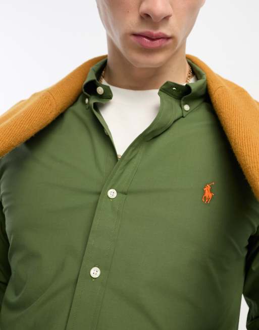 Polo ralph lauren olive cheap green shirt