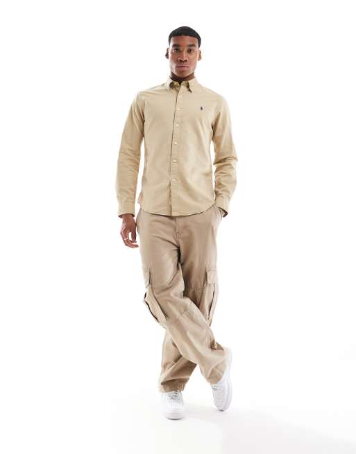 Polo Ralph Lauren icon logo slim fit garment dyed oxford