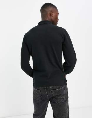 Polo Ralph Lauren icon logo slim fit long sleeve pique polo in