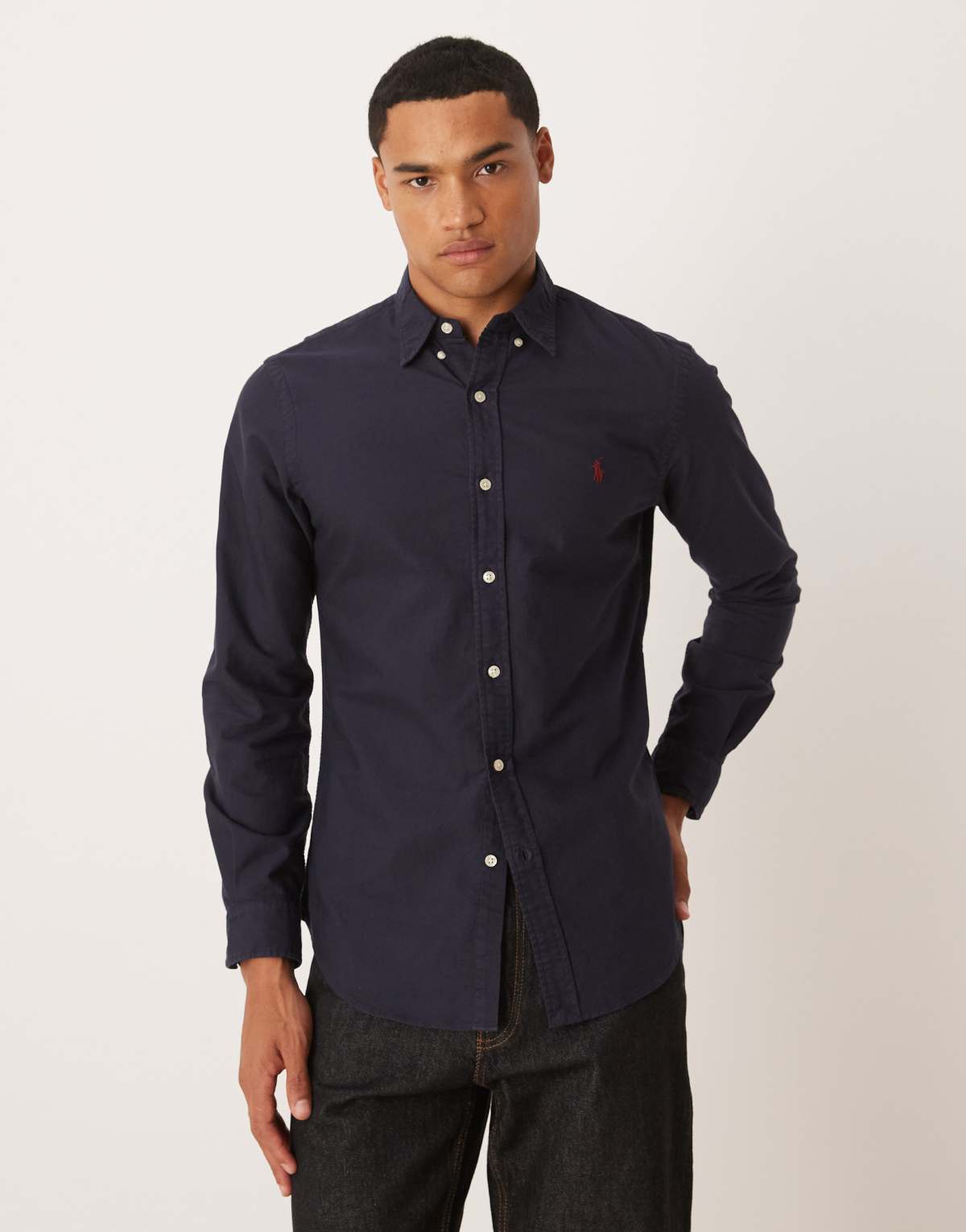 Polo Ralph Lauren icon logo slim fit oxford in navy