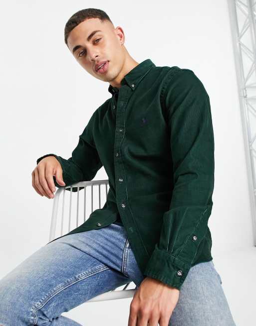 Polo Ralph Lauren icon logo slim fit oxford shirt button down in green