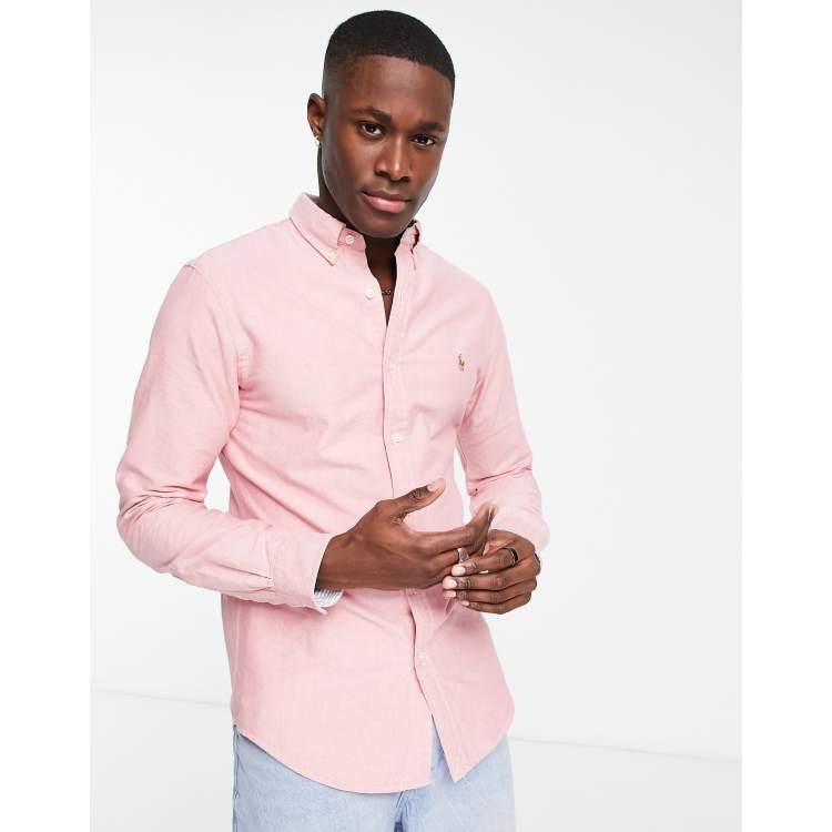 Ralph lauren pink store button down shirt