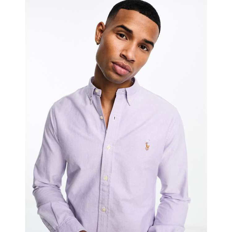 Lilac polo shop shirt mens