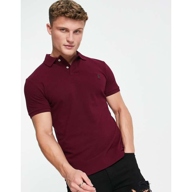 Burgundy color polo shirt sale