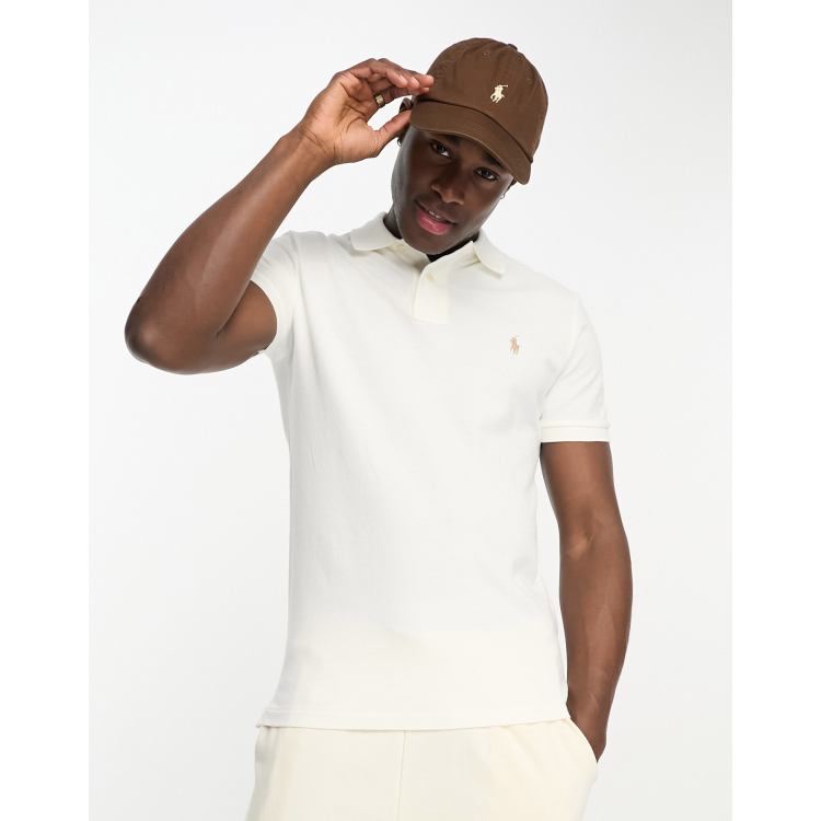 Cream polo discount shirt ralph lauren