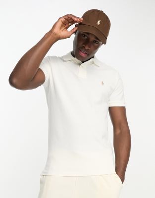 cream white polo shirt