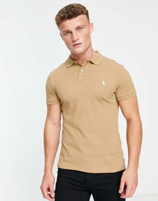 Tan polo shirt sale