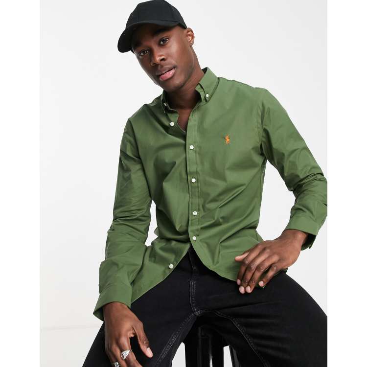 Olive green ralph discount lauren t shirt