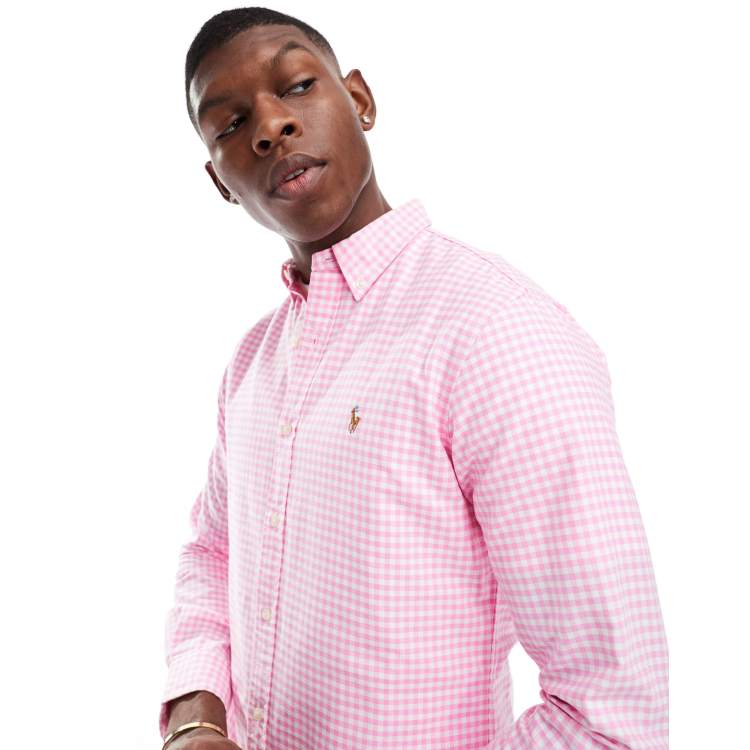 Ralph Lauren Oxford Shirt Pink Stripe Polo Ralph Lauren Classic