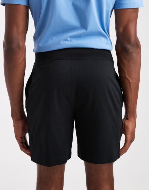 Polo Ralph Lauren icon logo slim lounge shorts in black, 5 of 5