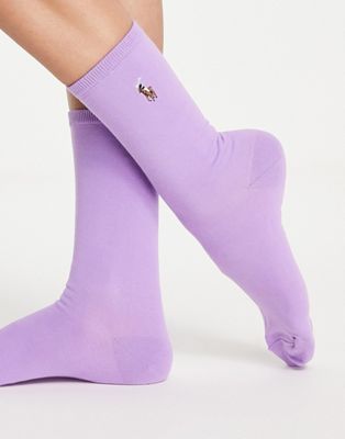 Polo Ralph Lauren icon logo socks in lilac
