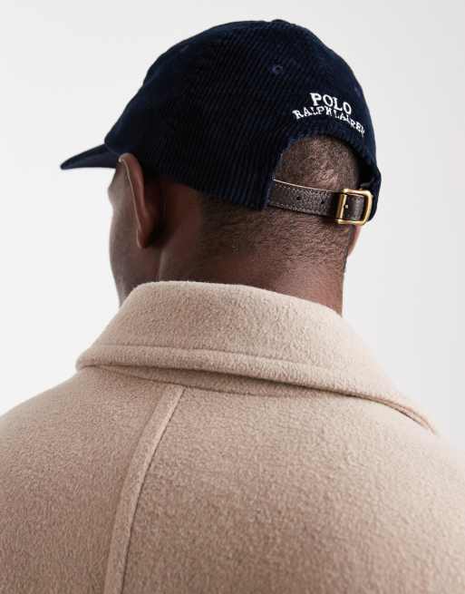 Polo Ralph Lauren icon logo stretch cord baseball cap in navy, 3 of 3