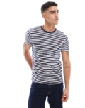 [Polo Ralph Lauren] Polo Ralph Lauren icon logo stripe t-shirt in navy/white S Navy/white