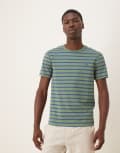 [Polo Ralph Lauren] Polo Ralph Lauren icon logo striped t-shirt in light green/blue S light green/blue