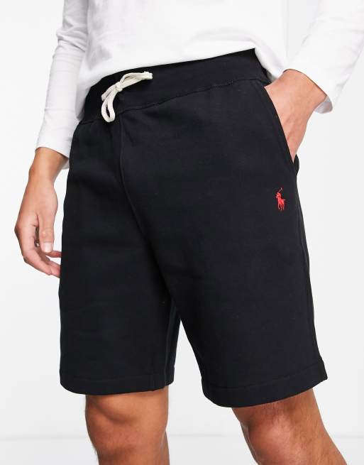 Polo Ralph Lauren icon logo sweat shorts in black part of a set