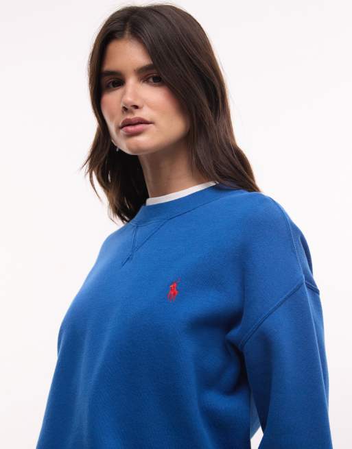Polo Ralph Lauren icon logo sweatshirt in blue, 2 of 4