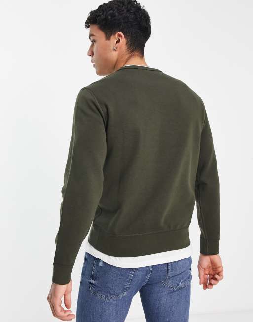 Polo Ralph Lauren icon logo sweatshirt in olive green, 3 of 4