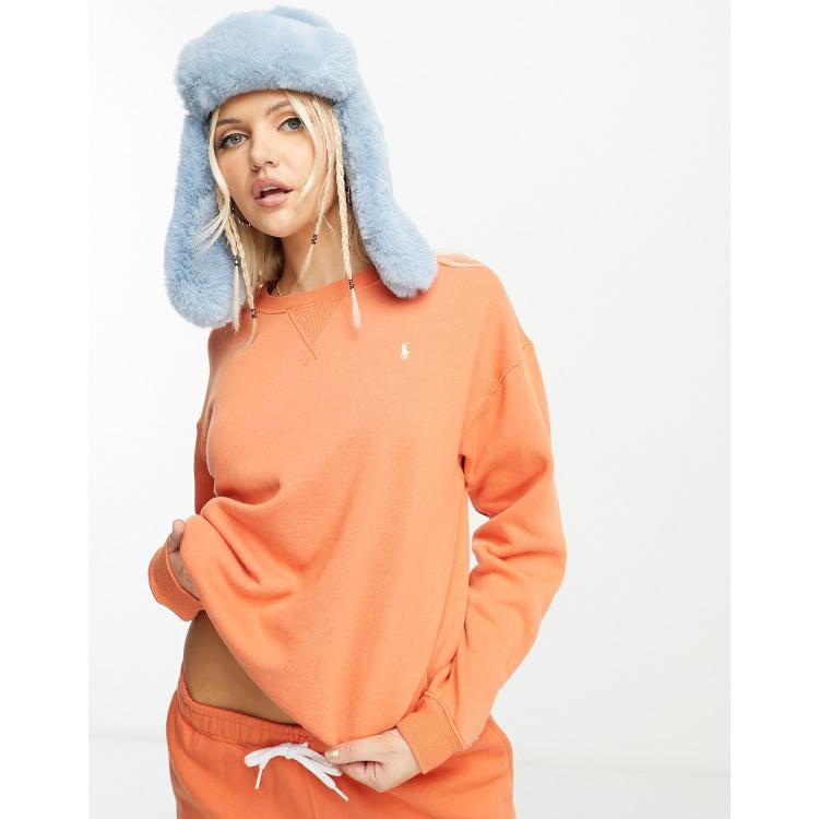 Polo Ralph Lauren icon logo sweatshirt in orange | ASOS