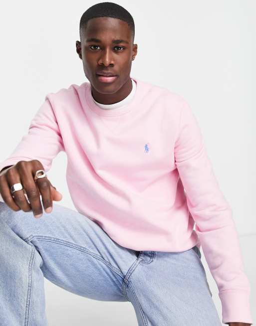 Polo Ralph Lauren icon logo sweatshirt in pink part of a set