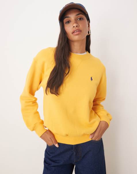 Polo Ralph Lauren icon logo sweatshirt in yellow - view 1