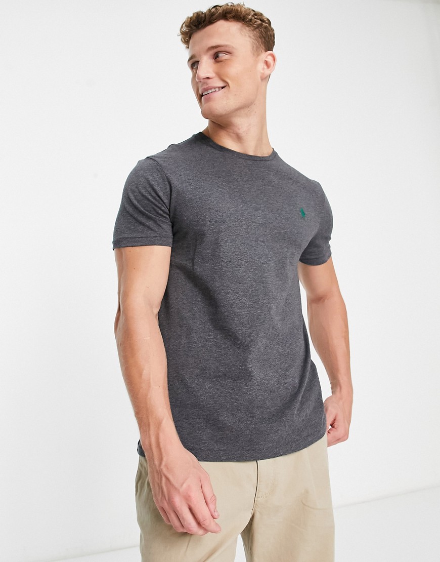 Polo Ralph Lauren icon logo t-shirt custom fit in charcoal heather-Gray
